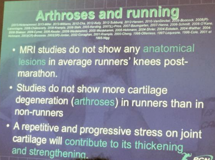 Artrosi e Running, Evidenze Scentifiche